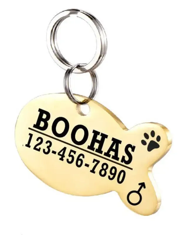 Stylish Personalized Stainless Steel Pet ID Tag for Your Furry Friend