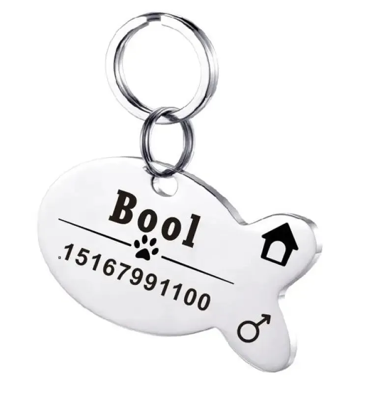 Stylish Personalized Stainless Steel Pet ID Tag for Your Furry Friend