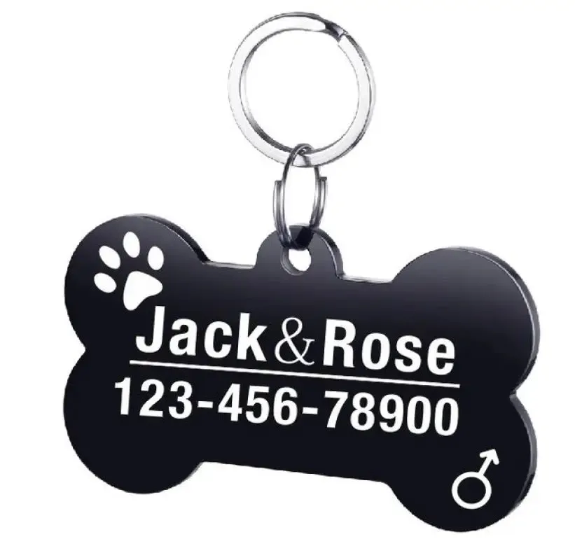 Stylish Personalized Stainless Steel Pet ID Tag for Your Furry Friend