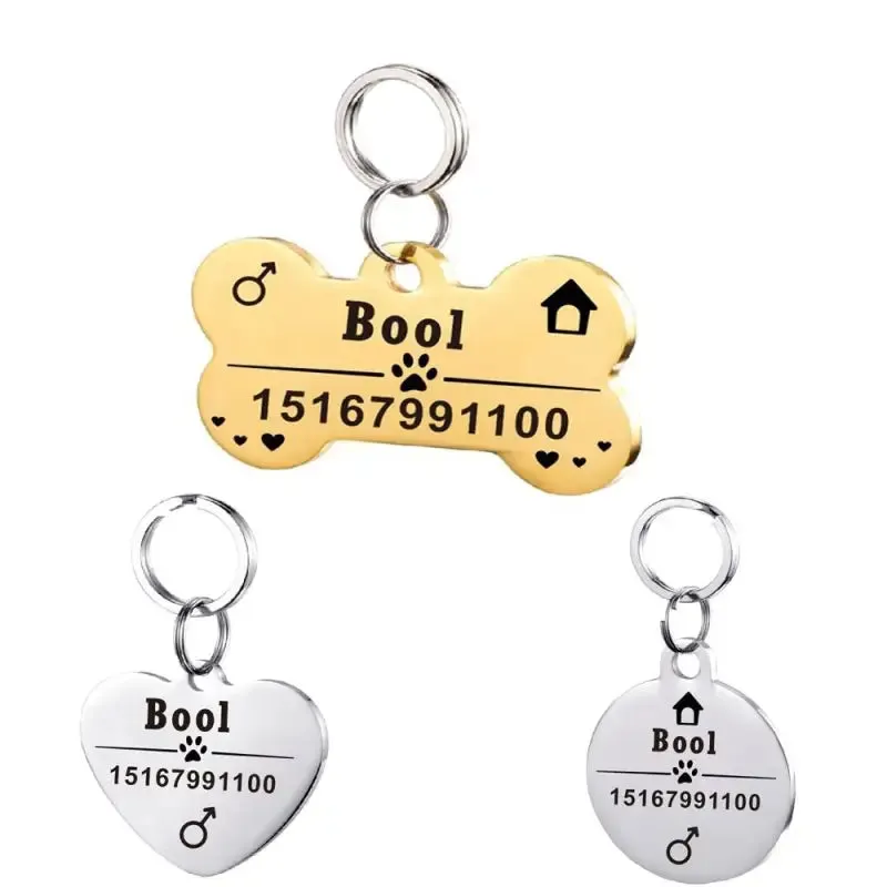 Stylish Personalized Stainless Steel Pet ID Tag for Your Furry Friend