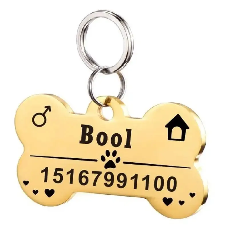 Stylish Personalized Stainless Steel Pet ID Tag for Your Furry Friend