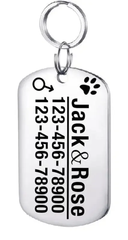 Stylish Personalized Stainless Steel Pet ID Tag for Your Furry Friend