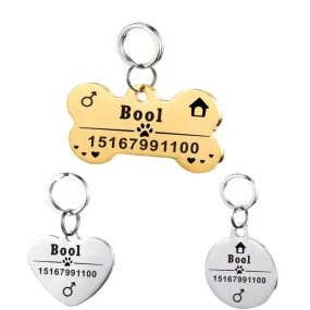 Stylish Personalized Stainless Steel Pet ID Tag for Your Furry Friend