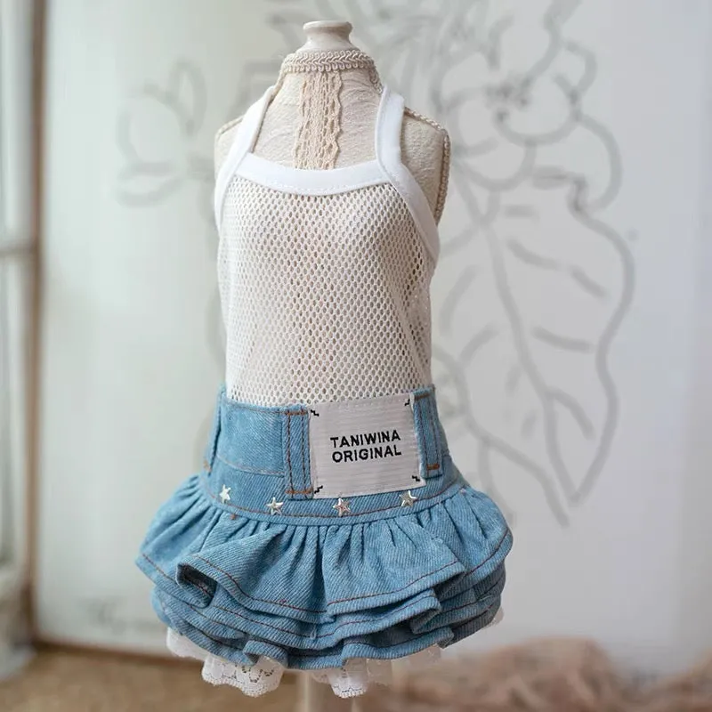TaniWina PawDenim Petite Pup Inner Dress: Stylish Comfort for Small Dogs