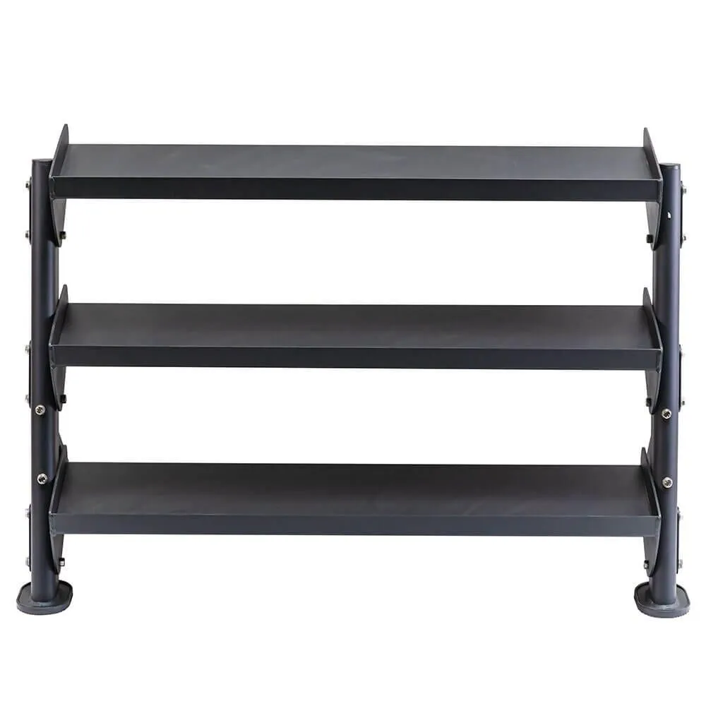 Top Fitness 3-Tier 4ft Tray-Style Dumbbell Rack