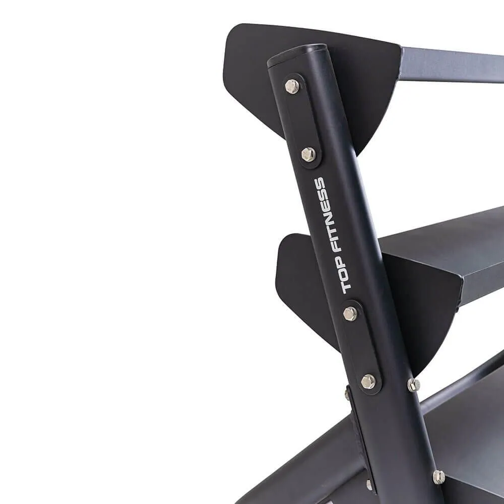 Top Fitness 3-Tier 4ft Tray-Style Dumbbell Rack