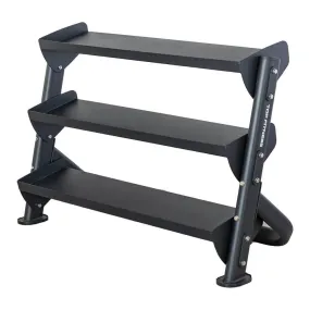 Top Fitness 3-Tier 4ft Tray-Style Dumbbell Rack