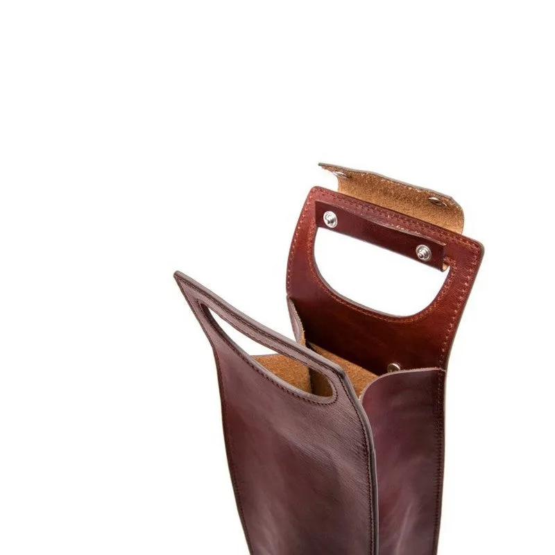 Travel & Gift Leather Bag - Wine Bottle Carrier