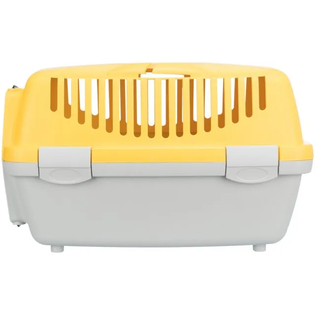 Trixie | Small Pet, Puppy & Kitten Transport Box | XS Capri 1 - Light Grey & Yellow
