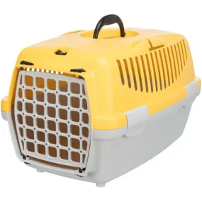 Trixie | Small Pet, Puppy & Kitten Transport Box | XS Capri 1 - Light Grey & Yellow