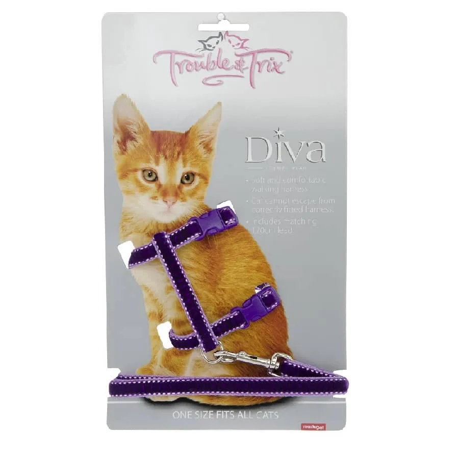 Trouble and Trix Harness Velvet Stitch Purple