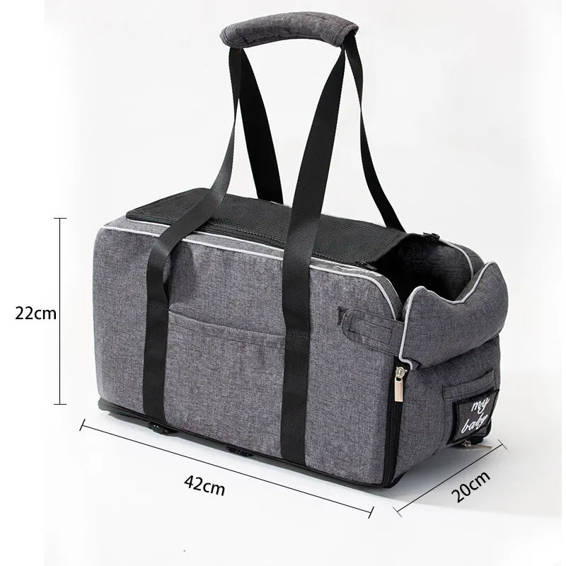 Universal Nonslip Armrest Box Dog Car Seat Pet Carrier for Small Dogs