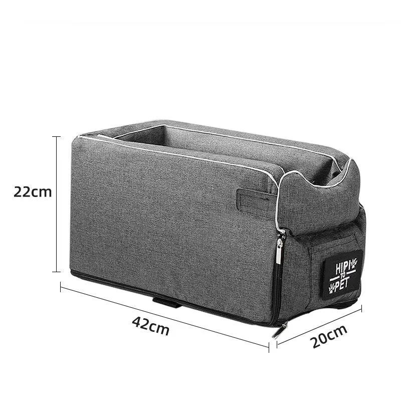 Universal Nonslip Armrest Box Dog Car Seat Pet Carrier for Small Dogs
