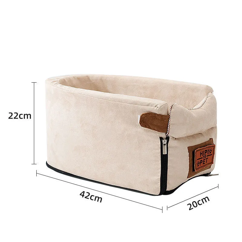 Universal Nonslip Armrest Box Dog Car Seat Pet Carrier for Small Dogs